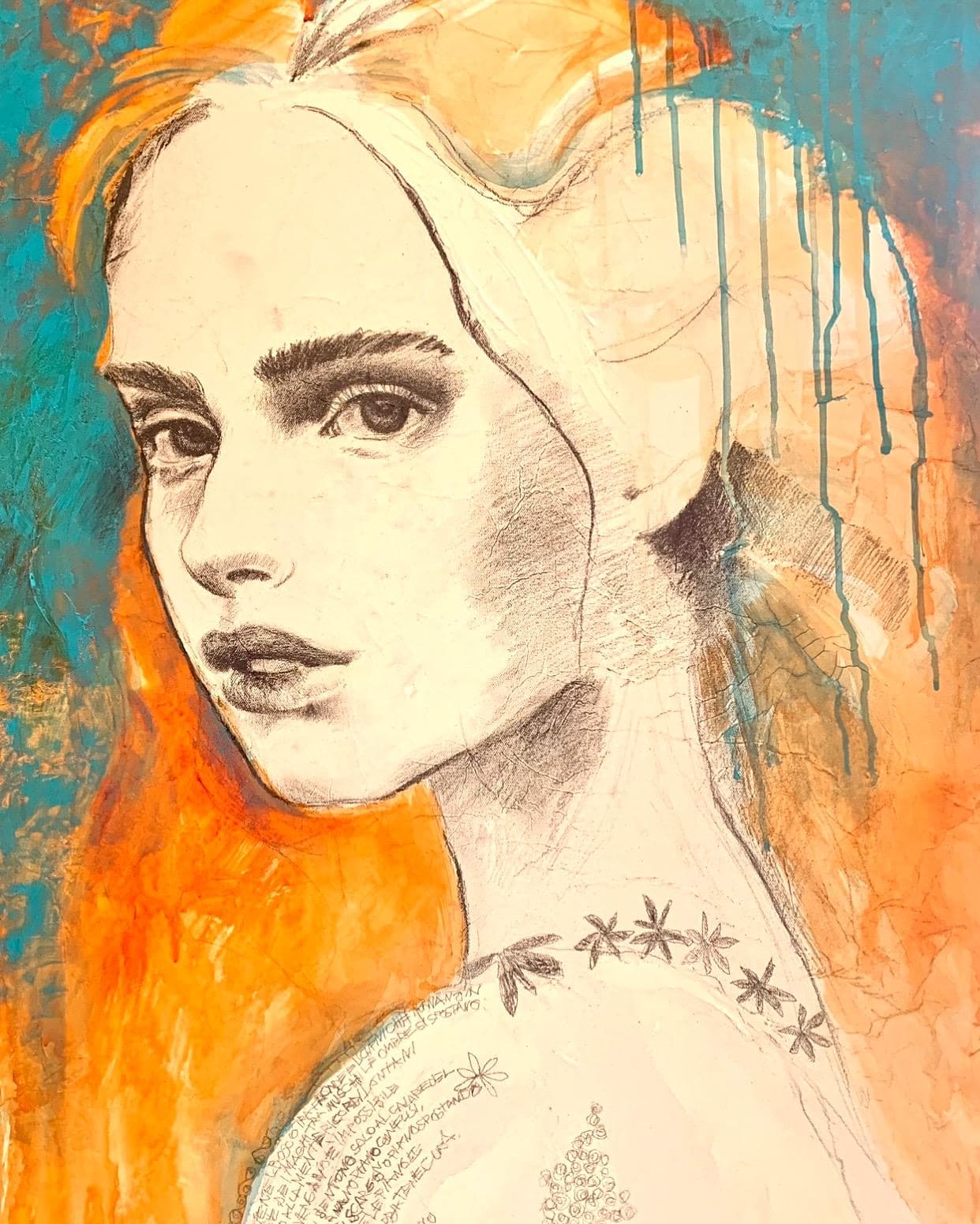 Opera di Cristiana Brondi tra disegno e colore